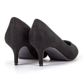 Ideal Shoes Escarpins confortables sur une épingle le noir 5