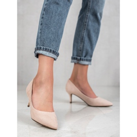 Ideal Shoes Escarpins confortables sur une épingle brun 3