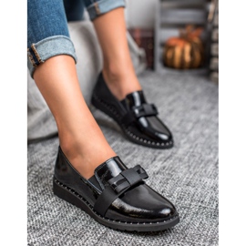 Filippo Chaussures à enfiler en cuir noir 2
