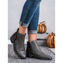 Filippo Bottes élégantes avec une fermeture éclair gris 2