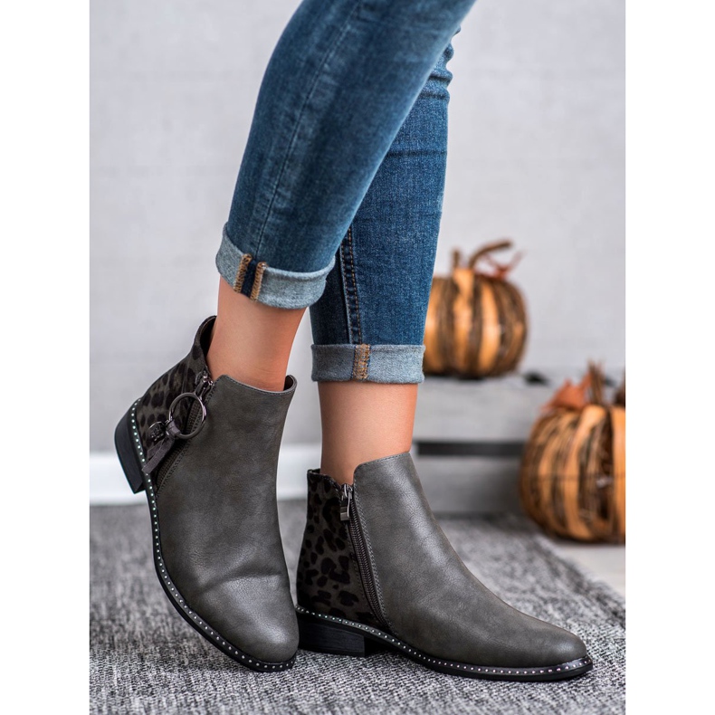 Filippo Bottes élégantes avec une fermeture éclair gris 2