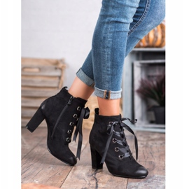 Vinceza Bottines en daim noir le noir 3