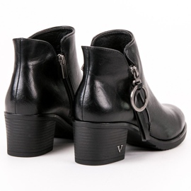Vinceza Bottines noires sur un poteau le noir 1