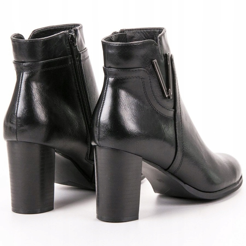 Vinceza Bottines noires sur un poteau le noir 2 Vinceza Bottines noires sur un poteau le noir 2