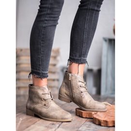 Groto Gogo Bottines ajourées kaki multicolore vert 4
