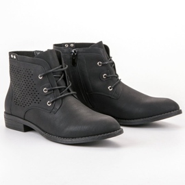 Groto Gogo Bottines noires ajourées 1