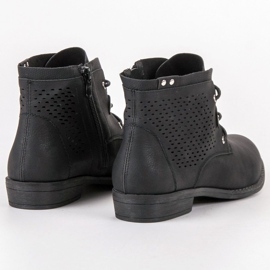 Groto Gogo Bottines noires ajourées le noir 2