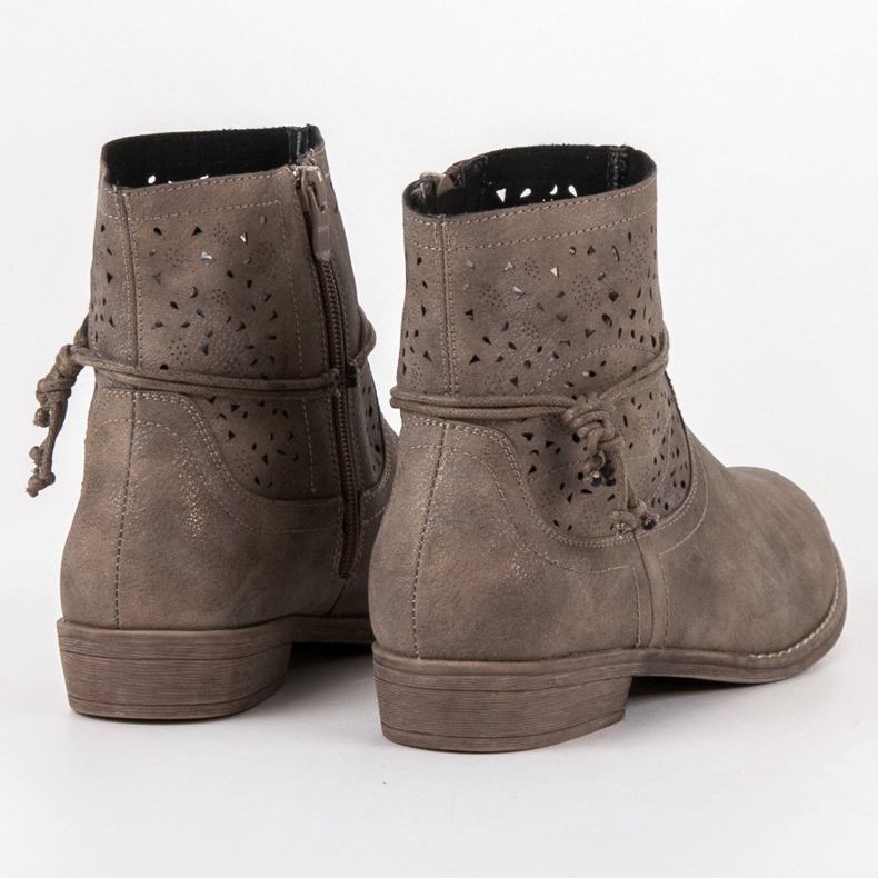 Groto Gogo Boots femme ajourées multicolore vert 2