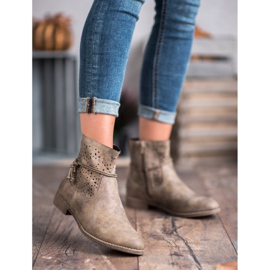 Groto Gogo Boots femme ajourées multicolore vert 4