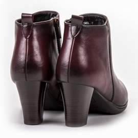 Vinceza Bottes à talons bas rouge 1 Vinceza Bottes à talons bas rouge 1