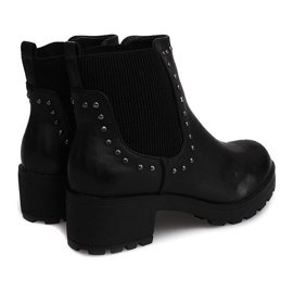 Bottines Motorisées à Clous 1643 Noir le noir 1