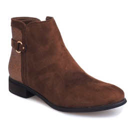 Bottines Daim Bottines Chelsea HQ873 Camel brun 2