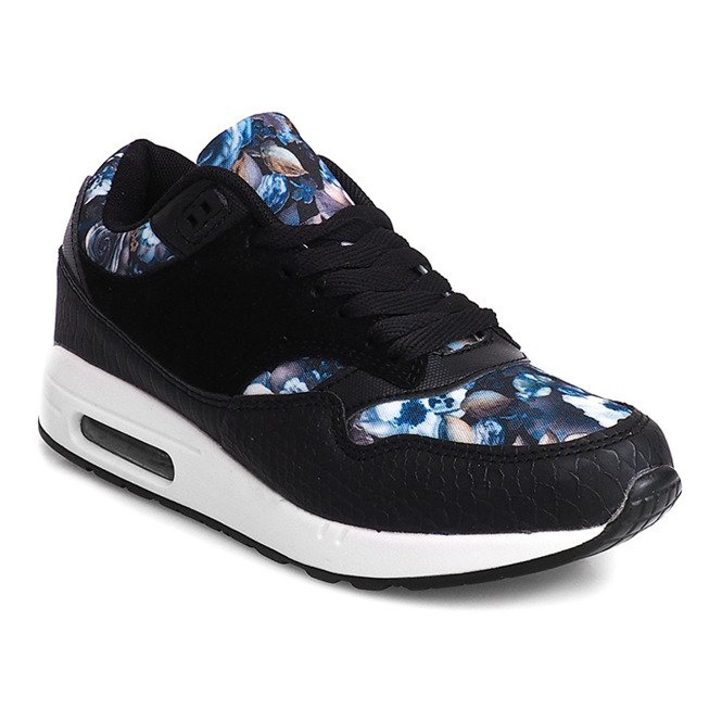 Chaussures Baskets Fleurs R-50 Noir le noir 2