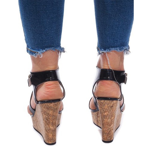 Sandales Compensées S260 Noir 1