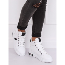 Baskets blanches CB-19078 BLANC/NOIR 2