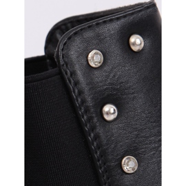 Bottines Chelsea noires à clous noirs HQ927 Noir 2
