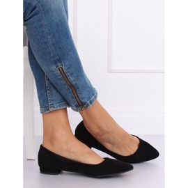 Ballerines à bouts en amande noir RC-76 Noir 1