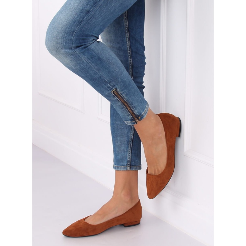 Ballerines avec embouts en amande RC-76 Camel brun 1