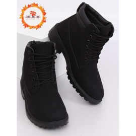 Bottes en bois pour femmes noires W-3033 Black 1