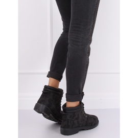 Bottes en bois pour femmes camo W-3033 Blackcamuflage le noir 2