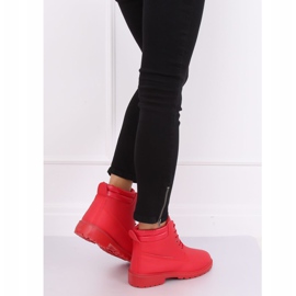 Bottes en bois pour femmes rouges W-3033 Rouge 2