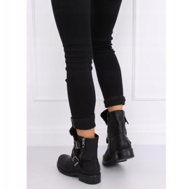 Bottes noires avec fourrure 1061A-PA Noir le noir 1