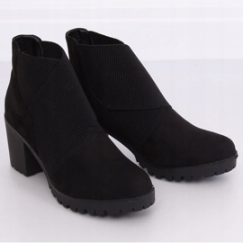 Bottines noires à talons BH151-KB Noir 1