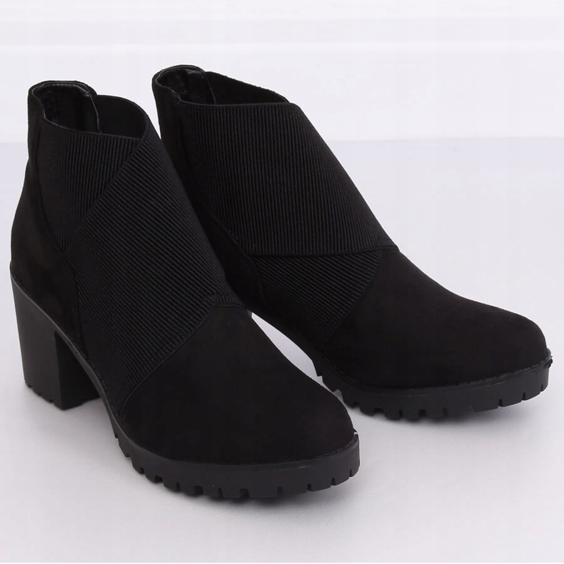 Bottines noires à talons BH151-KB Noir 1