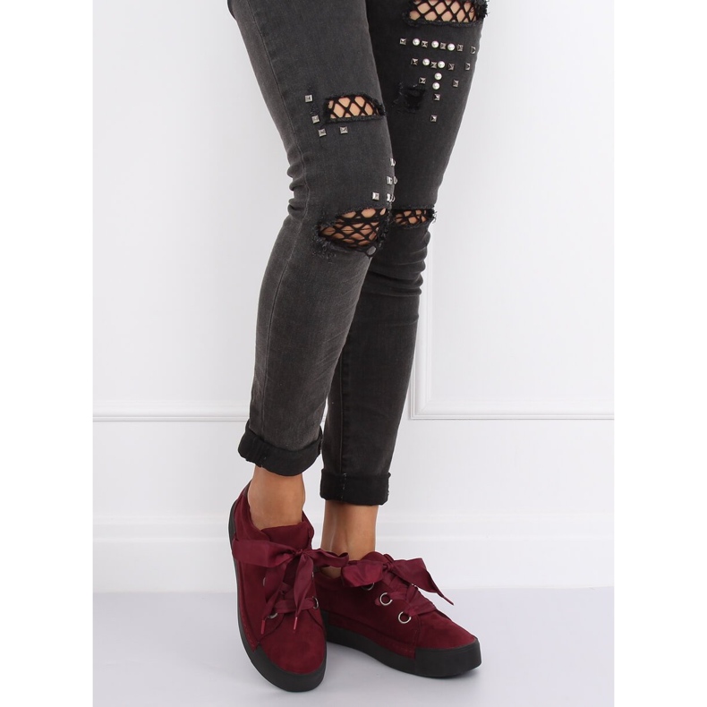 Baskets femme marron 1018 Wine II-GAT rouge 1