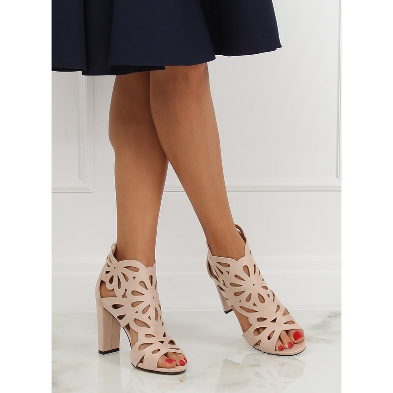 Boots ajourées beiges AT-0657-L Nude II-GAT 1