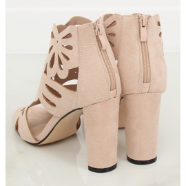 Boots ajourées beiges AT-0657-L Nude II-GAT 3
