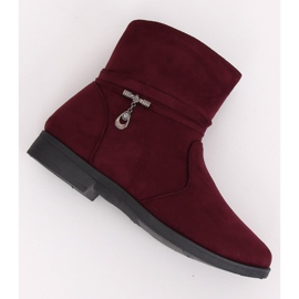 Bottines femme marron en daim MP-53 Rouge 3
