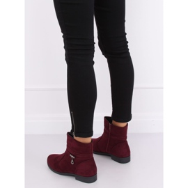 Bottines femme marron en daim MP-53 Rouge 6