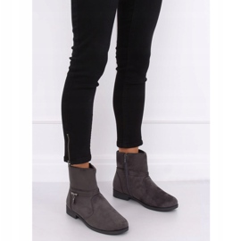 Boots femme daim gris MP-53 Gris 4