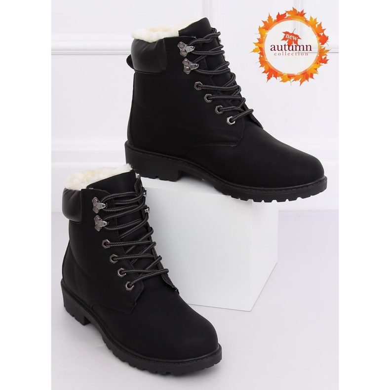 Bottes en bois isolées noires pour femmes 1121-PA Noir 1