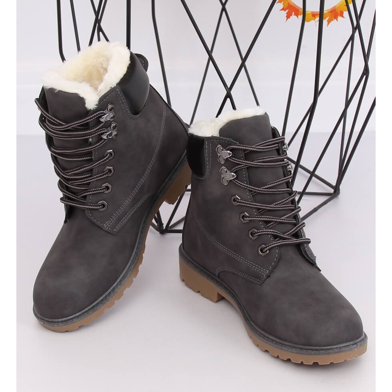 Bottes en bois isolées grises pour femmes 1121-PA Gris 1