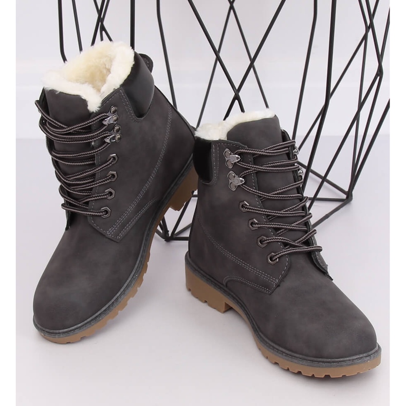 Bottes en bois isolées grises pour femmes 1121-PA Gris 2