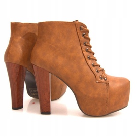 Bottes Unie Sur Talon K764 Camel brun 1