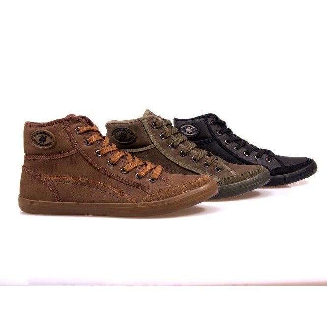 Baskets Hautes 201 Camel brun 1