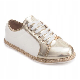 Baskets Espadrilles Lin Q52 Or d'or 1