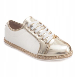 Baskets Espadrilles Lin Q52 Or d'or 2