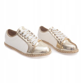 Baskets Espadrilles Lin Q52 Or d'or 3