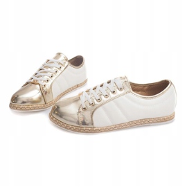 Baskets Espadrilles Lin Q52 Or d'or 4