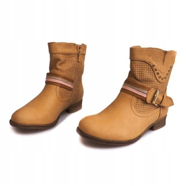 Bottines Ajourées Cowboy HC230 Camel brun 3