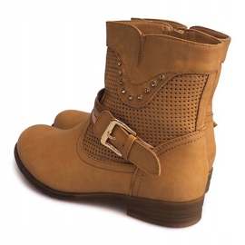 Bottines Ajourées Cowboy HC230 Camel brun 4