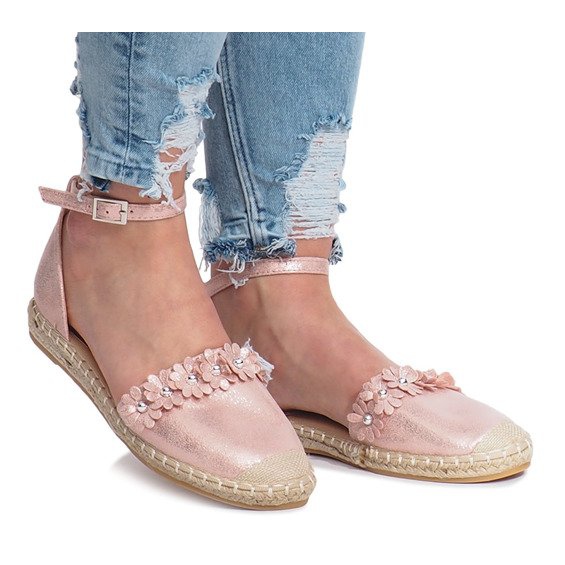 Espadrilles roses à fleurs Favara 2
