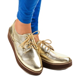 Chaussures à lacets élégantes dorées 2017-1 1