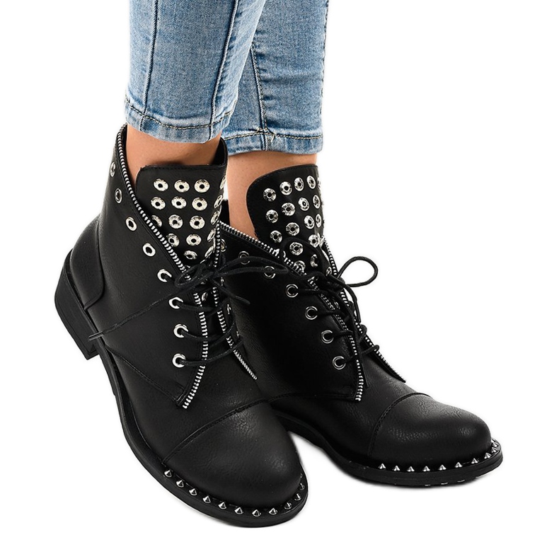 Bottes noires pour femmes avec fermeture éclair BH132-KB le noir 2