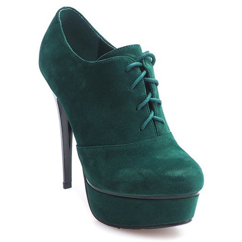 Bottines Elégantes à Talons Hauts 7146 Vert 1