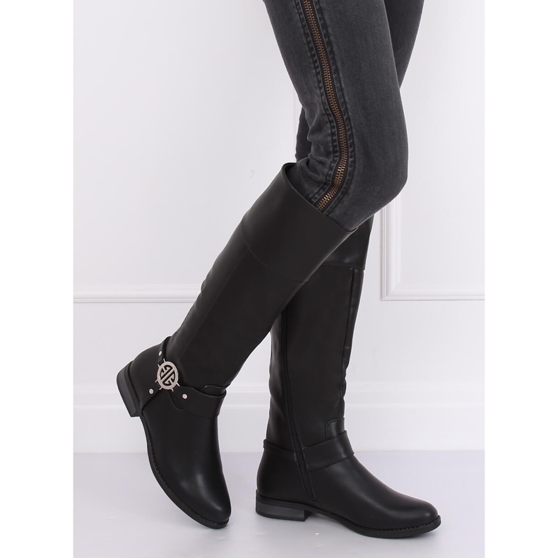 Bottes noires, bottes noires 6283-1 Noir le noir 1